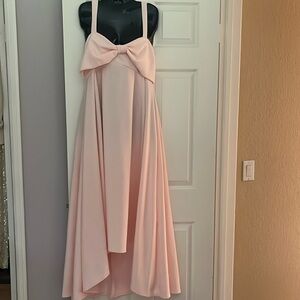 True Violet Pink high low gown